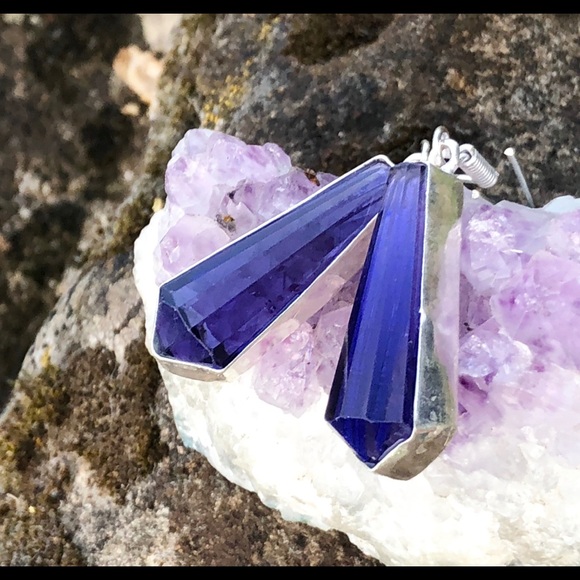 SOLD Amethyst Earrings - Picture 5 of 8